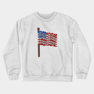 Brick American Flag Crewneck Sweatshirt